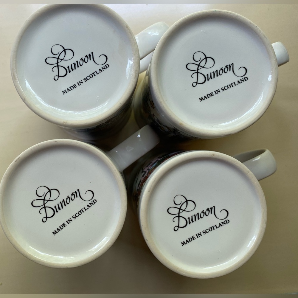 Coffee/hot cocoa Dunoon Christmas mugs 
Set of 4 fine stoneware.Made in Scotland - Picture 4 of 15